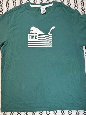 Puma X TMC Nipsey Hussle Graphic Short Sleeve Men's T-Shirt Size XL Green Tee